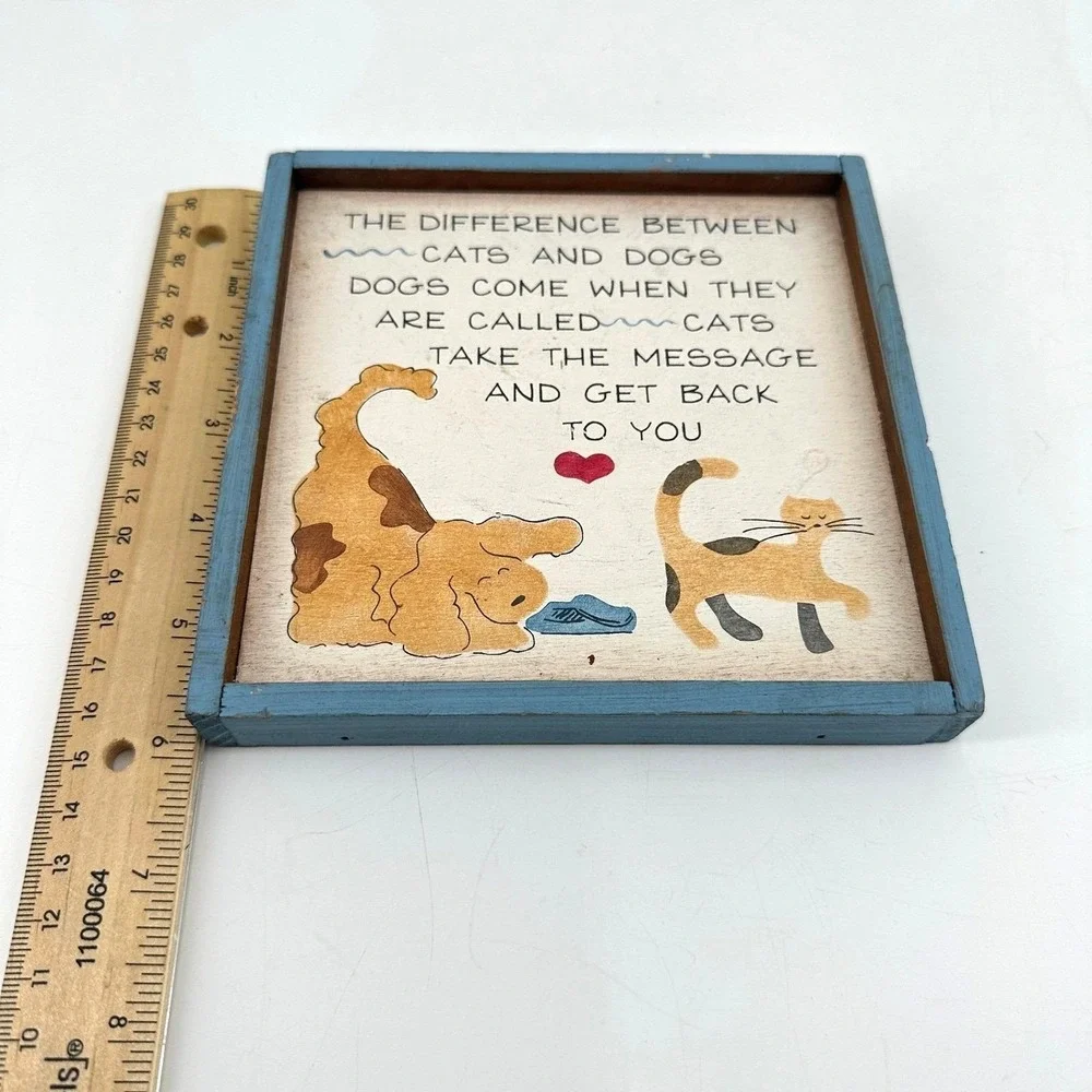 Grandmacore Funny Cat Dog‎ Wall Decor Vintage Farmhouse Pet Lover Sign